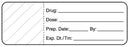 Medical Labels - DRUG DOSE Flag, 3" x 1"