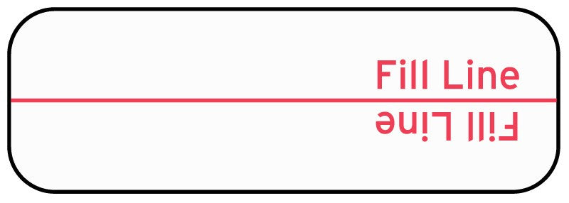 Medical Labels - Dose Fill Line Label, 1-1/2" x 1/2"