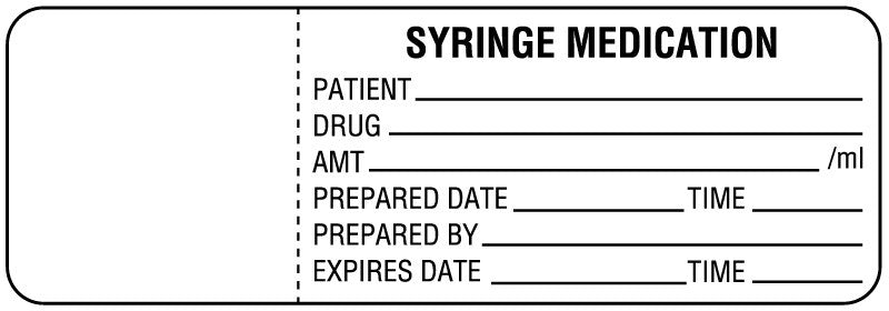 Medical Labels - Medication Flag, 3" x 1"