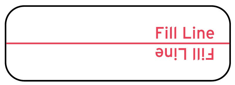 Medical Labels - Dose Fill Line Label, 2-1/4" x 7/8"