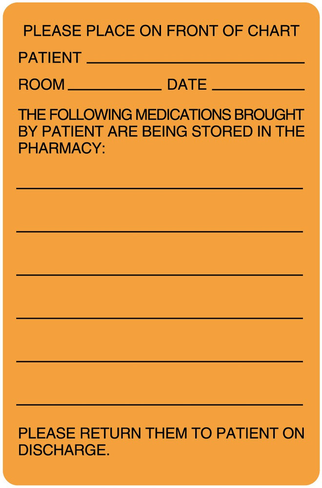 Medical Labels - Pharmacy Communication Label, 2-5/8" x 4"