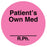 Medical Labels - PATIENTS OWN MED, 3/4" DA