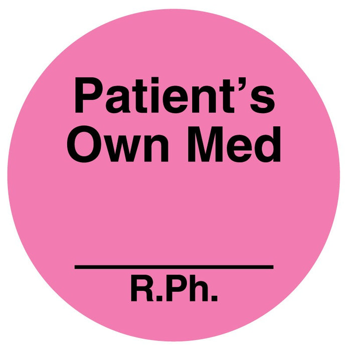 Medical Labels - PATIENTS OWN MED, 3/4" DA