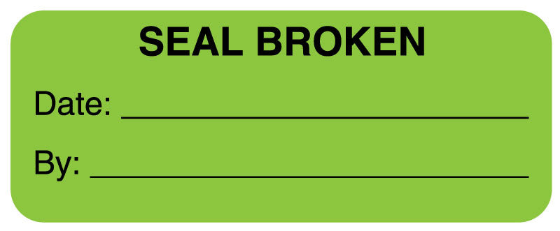 Medical Labels - SEAL BROKEN, Pharmacy Communication Label, 2-1/4" x 7/8"