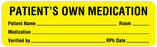 Medical Labels - Patient's Own Medication Label, 3" x 7/8"