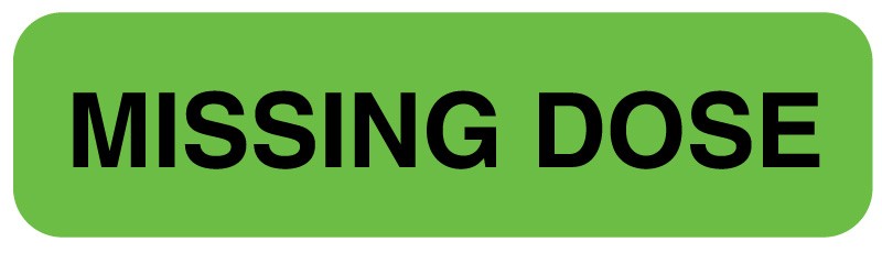 Medical Labels - Dosage Related Label, 1-1/4" x 5/16"