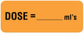 Medical Labels - Dosage Related Label, 2-1/4" x 7/8"