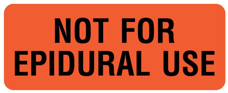 Medical Labels - NOT FOR EPIDURAL USE, 2-1/4" x 7/8"