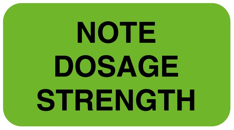 Medical Labels - Dosage Related Label, 1-5/8" x 7/8"