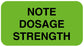 Medical Labels - Dosage Related Label, 1-5/8" x 7/8"