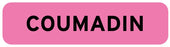 Medical Labels - COUMADIN, Line Identification Label, 1-1/4" x 5/16"
