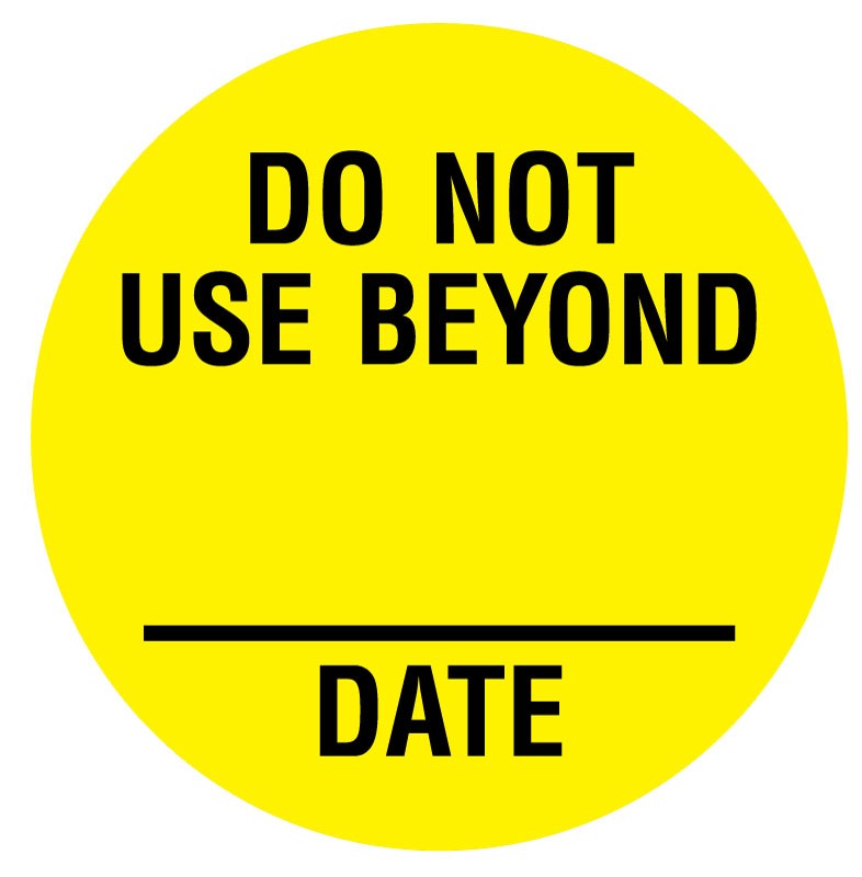 Medical Labels - DO NOT USE BEYOND Inventory Label, 3/4" Dia