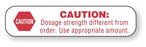 Medical Labels - Warning Label, 1-5/8" x 3/8"