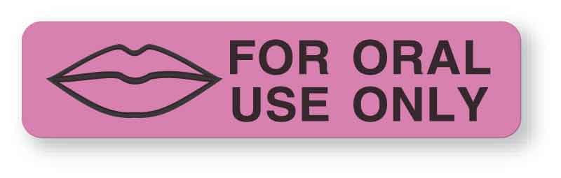 Medical Labels - FOR ORAL USE ONLY, Medication Instruction Label, 1-5/8" x 3/8"