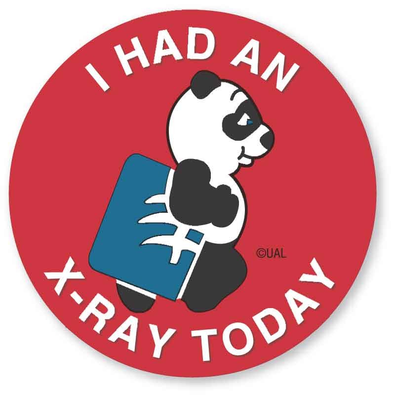 Medical Labels - I HAD AN X-RAY TODAY, Kids' Sticker, 2-1/2" x 2-1/2"