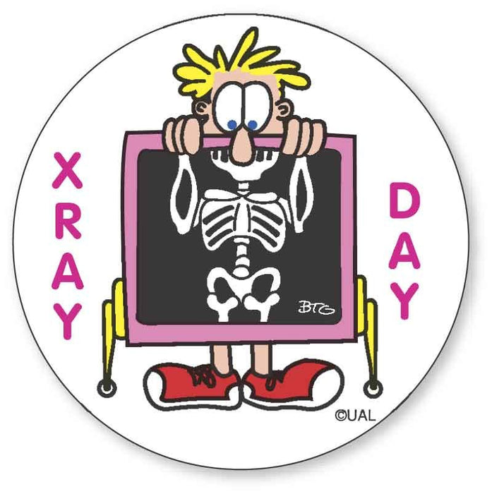 Medical Labels - X-RAY DAY, Kids' Sticker, 2-1/2" x 2-1/2"