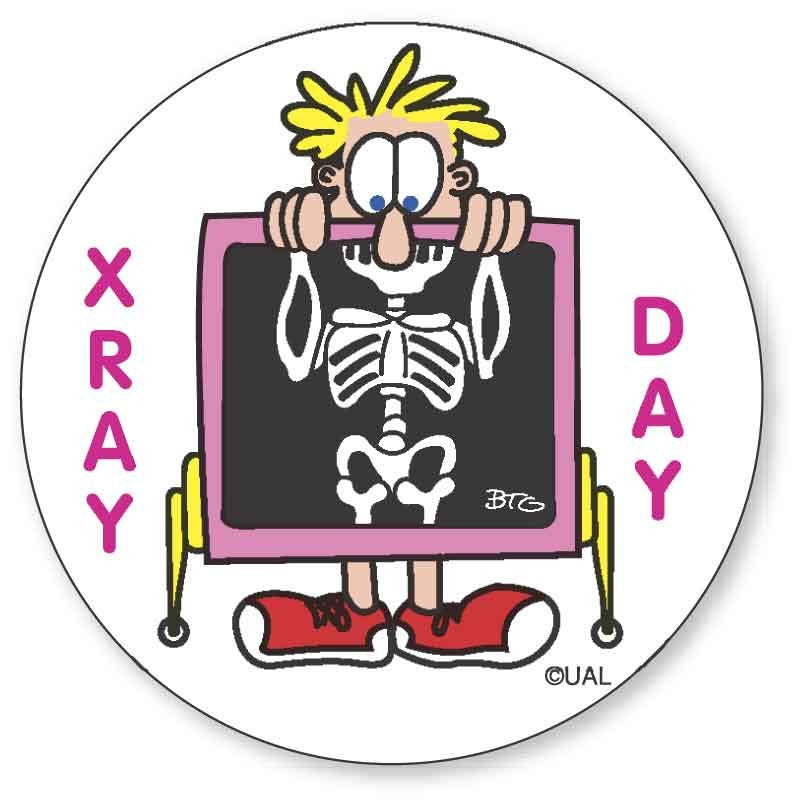 Medical Labels - X-RAY DAY, Kids' Sticker, 2-1/2" x 2-1/2"