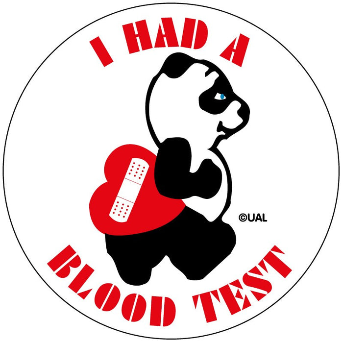 Medical Labels - Blood Test Label, Tough Panda, 2-1/2" x 2-1/2"