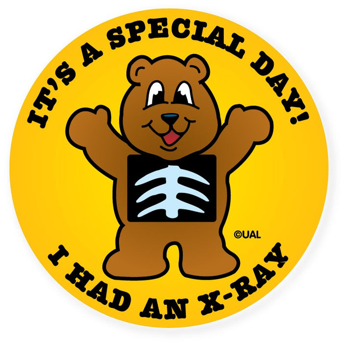 Medical Labels - IT'S A SPECIAL DAY! I HAD AN X-RAY, Kids' Sticker, 2-1/2" x 2-1/2"