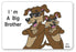 Medical Labels - I'M A BIG BROTHER, Kids' Sticker, 3" x 2"