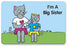 Medical Labels - I'M A BIG SISTER, Kids' Sticker, 3" x 2"