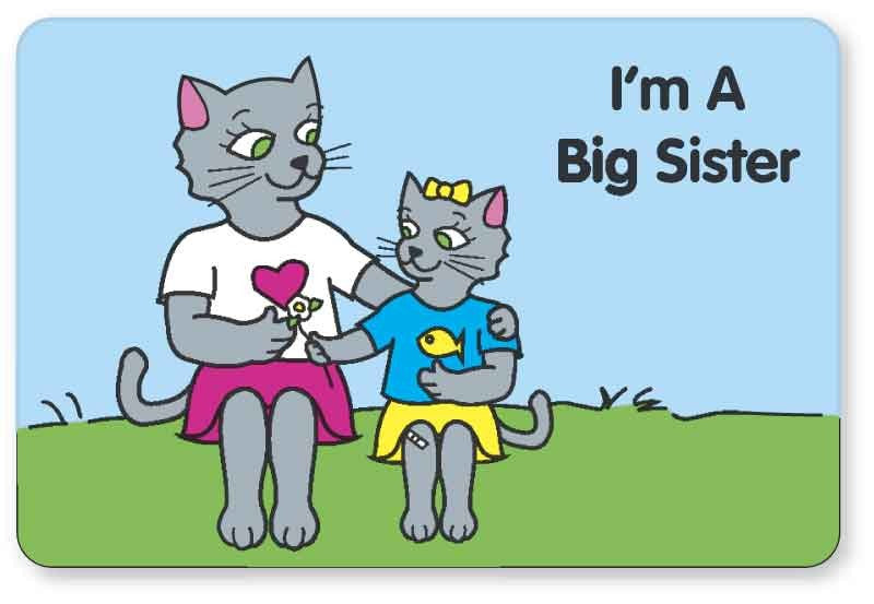 Medical Labels - I'M A BIG SISTER, Kids' Sticker, 3" x 2"