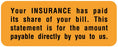 Medical Labels - Insurance Payment Reminder Label, 2-1/4" x 7/8"