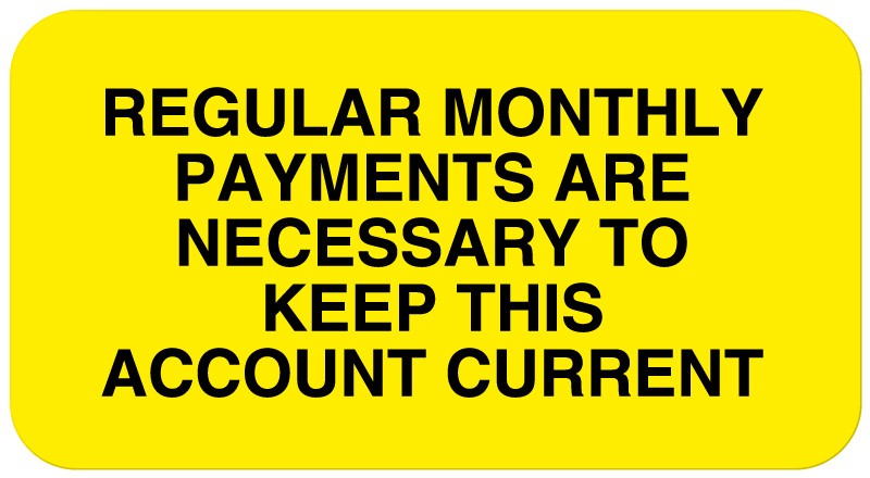 Medical Labels - Payment Reminders - Second Billing, 1-5/8" x 7/8"