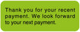 Medical Labels - Friendly Payment Reminders-First Billing, 2-1/4" x 7/8"
