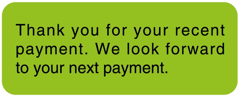 Medical Labels - Friendly Payment Reminders-First Billing, 2-1/4" x 7/8"