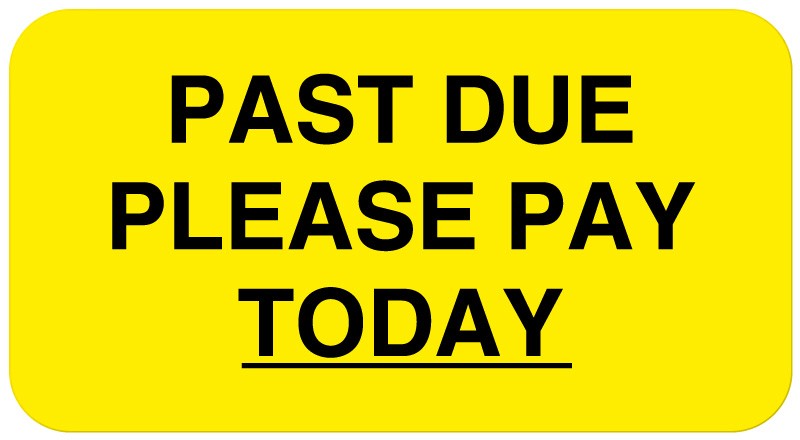 Medical Labels - Past Due Label, 1-5/8" x 7/8"