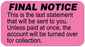 Medical Labels - Final Notice Label, 1-5/8" x 7/8"