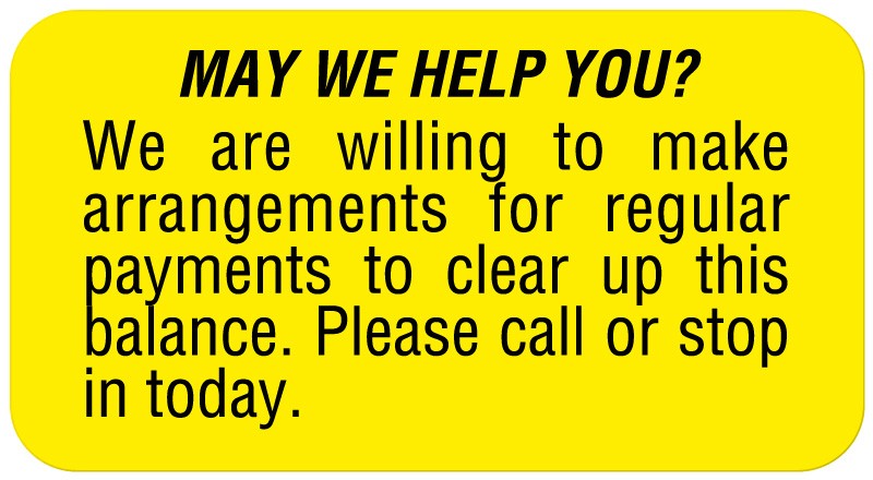 Medical Labels - Friendly Reminder, 1-5/8" x 7/8"