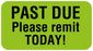 Medical Labels - Past Due Label, 1-5/8" x 7/8"