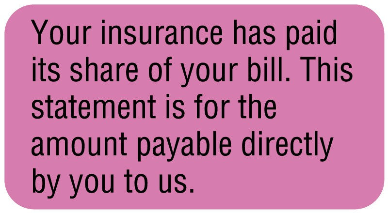 Medical Labels - Insurance Label, 1-5/8" x 7/8"