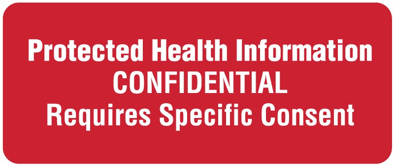 Medical Labels - HIPAA Label, 3" x 1-1/4"