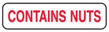 Medical Labels - CONTAINS NUTS, Food Communication Labels, 1-1/4" X 5/16",760/RL,WH