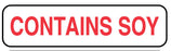 Medical Labels - CONTAINS SOY, Food Communication Labels, 1-1/4" X 5/16",760/RL,WH