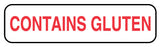 Medical Labels - CONTAINS GLUTEN, Food Communication Labels, 1-1/4" X 5/16",760/RL,WH