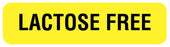 Medical Labels - LACTOSE FREE, Nutrition Communication Labels, 1-1/4" x 5/16"