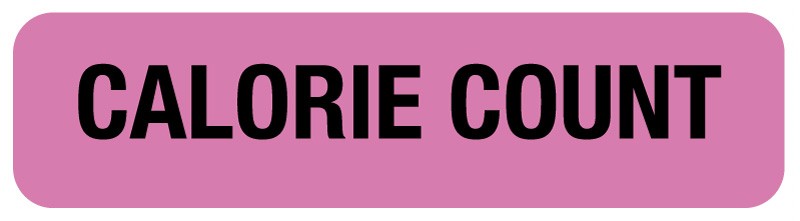 Medical Labels - CALORIE COUNT, Nutrition Communication Labels, 1-1/4" x 5/16"