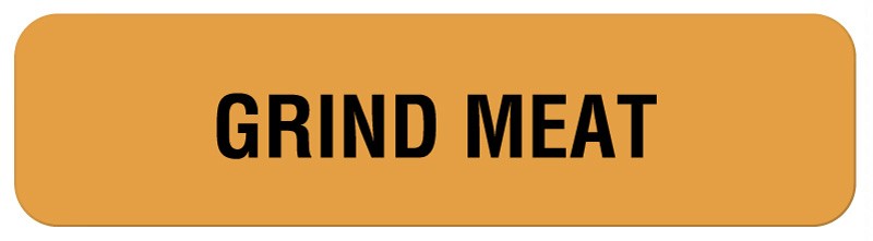 Medical Labels - GRIND MEAT, Nutrition Communication Labels, 1-1/4" x 5/16"