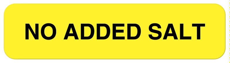 Medical Labels - NO ADDED SALT, Nutrition Communication Labels, 1-1/4" x 5/16"
