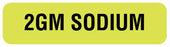 Medical Labels - 2GM SODIUM, Nutrition Communication Labels, 1-1/4" x 5/16"