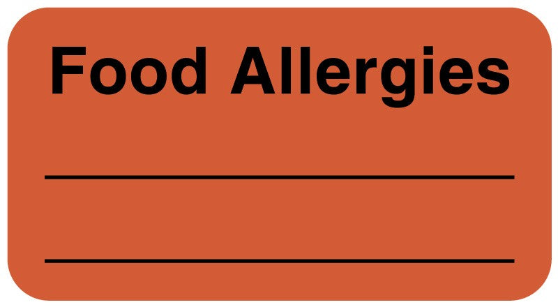 Medical Labels - Allergy Labels, 1-5/8" x 7/8"