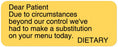 Medical Labels - Communication To Patient Labels, 2-1/4" x 7/8"