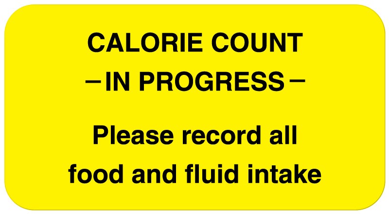 Medical Labels - Calorie Count Labels, 1-5/8" x 7/8"