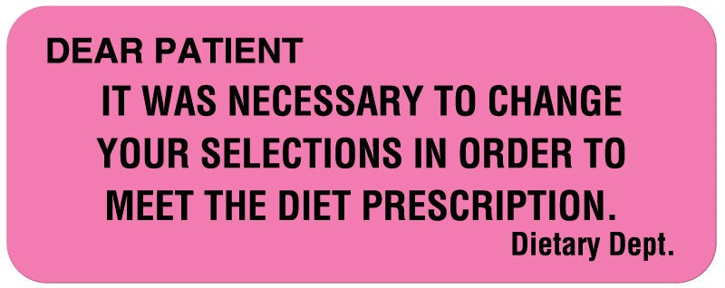Medical Labels - Nutrition Communication Labels, 2-1/4" x 7/8"