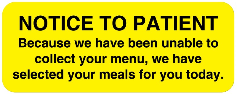 Medical Labels - Nutrition Communication Labels, 2-1/4" x 7/8"