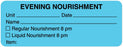 Medical Labels - Nourishment Labels, 3" x 1-1/8"
